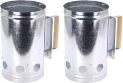 Benson 2x Pièces Briquettes Barbecue / Démarreur Charbon - 27 X 17 Cm - Démarreur Rapide Barbecue