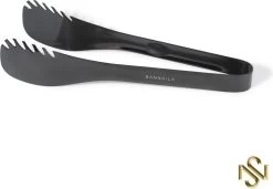 San Naila - Pinces De Service - Zwart - Brillant - Luxe - Ustensiles De Cuisine - Batterie De Cuisine - Pinces De Préhension - Pinces à Salade - Pinces à Viande - Pinces De Cuisine