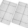 Ensemble De Grilles De Refroidissement De Grille De Gâteau De Chef (30x43cm) - 2X Grille De Four Grille Grille En Acier Inoxydable