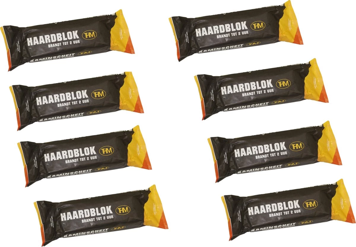 Cheminée Cheminée - Bloc De Feu 8 Pièces - 2 Heures Par Bloc - Allume-feu Avec 2 Heures De Temps De Combustion