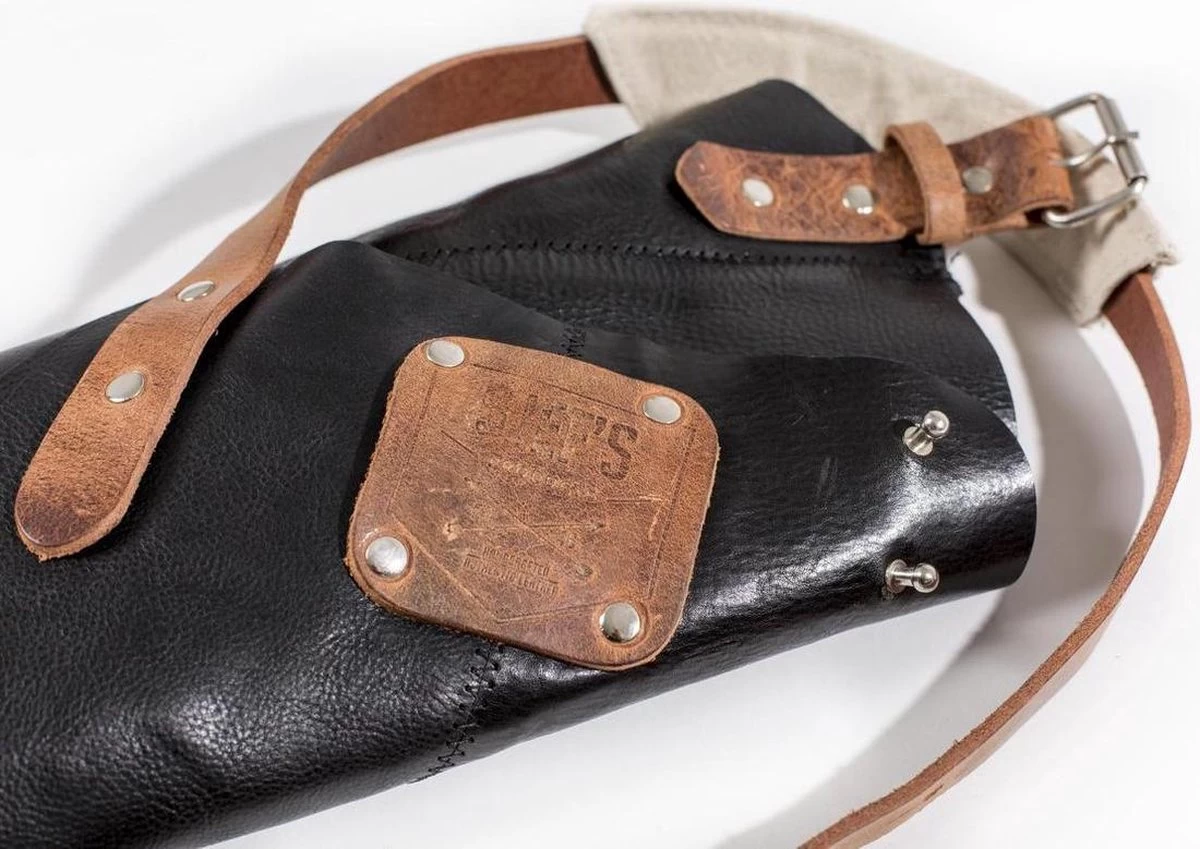 Sorprese Premium – Tablier Bbq – Carreaux Noir-cognac – Tablier Bbq Homme – 100 % Cuir Premium – Y Compris Spatule Bbq Jamie Oliver - Tablier Bbq Cuir Homme – Image 14