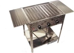 Dessus De Table En Acier Inoxydable Sur Le Côté 2 Pièces TBV Professionnel Et Barbecue De Boucher Landman