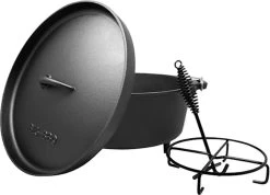 Klarstein Galloway Dutch Oven 12.0 - Marmite - Poêle à Barbecue Avec Couvercle - Fonte