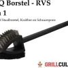 GrillCulture® Brosse Barbecue 3 En 1 Avec Grattoir - Brosse Pour Gril - Brosse De Nettoyage - Grattoir Et Nettoyant Pour Barbecue - Accessoires Pour Barbecue - Barbecue