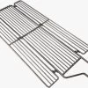 Grille De Grill Pliante En Acier Inoxydable Auspit 680 Mm X 330 Mm Avec Pince