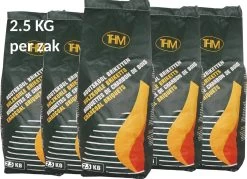 5X Briquettes De Charbon De Bois De 2,5 KG - 5 Sachets De Briquettes De Charbon De Bois - Barbecue - BBQ - 5 Pièces - Total 12,5 KG