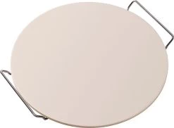 Pierre à Pizza Pour BBQ Et Four | Assiette à Pizza Pour La Préparation La Plus Délicieuse D'une Pizza Sur Votre Barbecue Ou Au Four | Pierre à Pizza Ronde | Moyen (33 Cm)