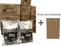 Coco S'MART Briquettes 2 X 9 Kg Emballage Avantage, Briquettes Coco, Briquettes De Noix De Coco