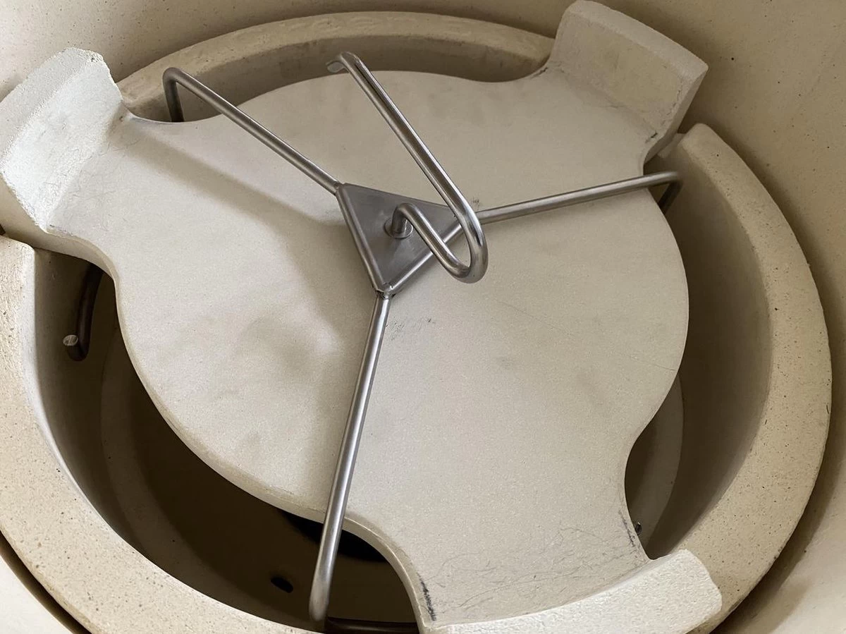 Set De Pose D'assiettes / Déflecteur De Chaleur Avec Poussoir Pour Grand Barbecue Kamado Ø 46 CM – Image 13