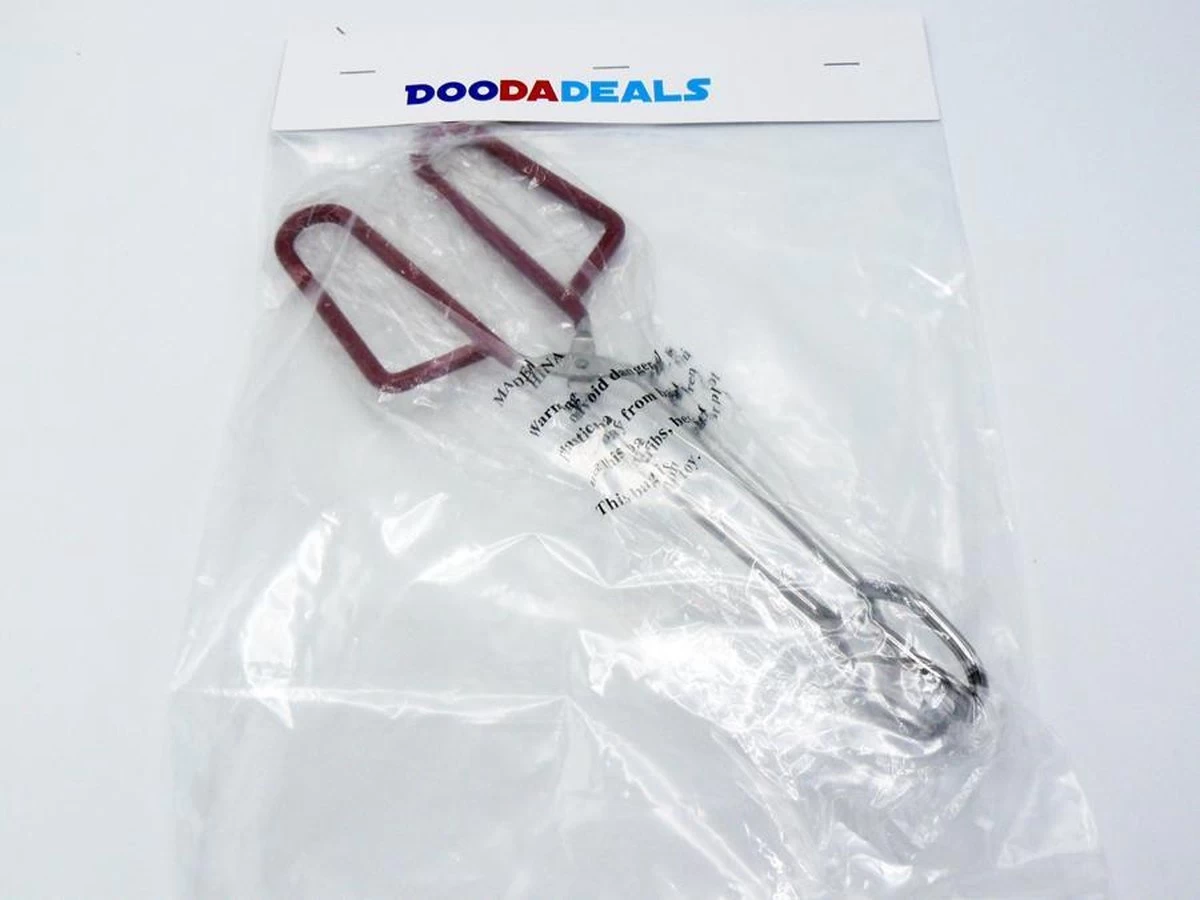 Pinces à BBQ Doodadeals ® | Pince à Barbecue Rouge| Pinces De Cuisine |26 Cm De Long – Image 5