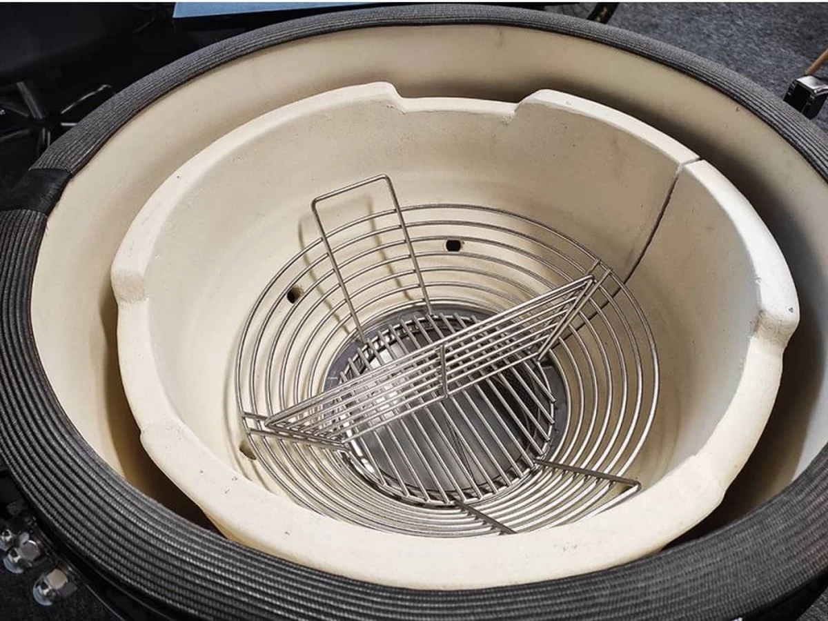 Evolve Advanced Solo - Barbecue Kamado 24" / 61 CM / XXL - Sans Base Ni Tables D'appoint - Accessoires Gratuits Inclus - Parois En Céramique - Forme D'oeuf - Chaleur Directe + Chaleur Indirecte - Ventilation Professionnelle - Thermomètre Intelligent – Image 17