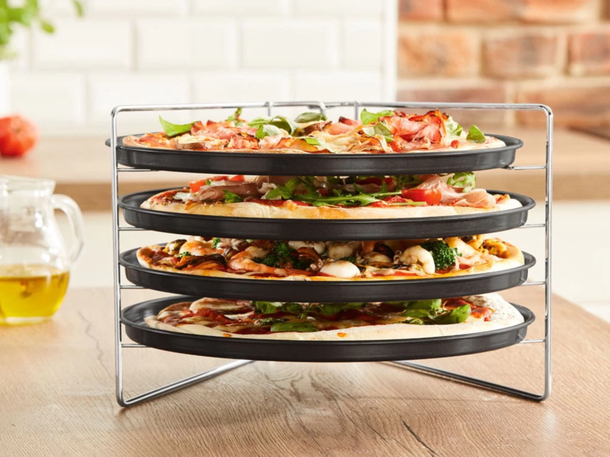 Pizza - Grille à Pizza - Four à Pizza - Set De Cuisson Zenker Pizza - Set De 5 Pièces Pour 4 Pizzas - Ø 28,5 Cm - Revêtement Antiadhésif En ILAG® - Plaque à Pizza - Pizza – Image 5