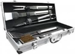 Gusta® 6 Pièces Barbecue Set D' Outils En Acier Inoxydable En Acier Inoxydable - BBQ Grill Set Avec Boîtier En Aluminium
