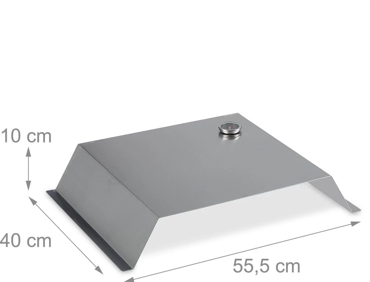 Relaxdays BBQ Dôme à Pizza En Acier Inoxydable - Couvercle à Pizza Barbecue - Boîte à Pizza - Accessoire De Gril – Image 9