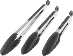 Doodadeals De Pinces à BBQ De Luxe Doodadeals ® - Pinces à Barbecue - Ensemble De Pinces à BBQ - Pinces à Viande - Pinces De Service - Pinces à BBQ En Acier Inoxydable - Set De 3 Pinces