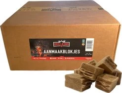 GrillKing - Allume-feu Marron ± 1170 Pièces - 7kg FSC® Value Box - Sans Odeur - Longue Durée De Combustion - Respectueux De L'environnement