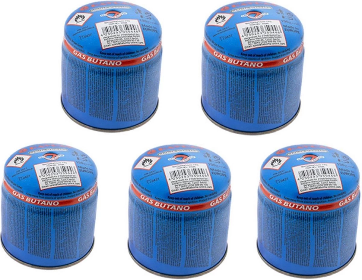 5x Maximum 360ML/190gram Butane - Cartouche De Gaz Propane Cartouche De Gaz De 6,7 Oz Bouteille De Gaz Butane Réservoir De Piquage Réservoir De Gaz De Camping Pour Cuisinière Ou Barbecue