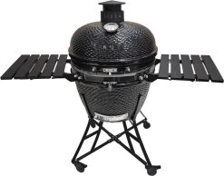 Evolve Advanced - Barbecue Kamado 24" / 61 CM / XXL - Accessoires Gratuits Inclus - Parois En Céramique - Forme D'oeuf - Chaleur Directe + Chaleur Indirecte - Ventilation Professionnelle - Thermomètre Intelligent