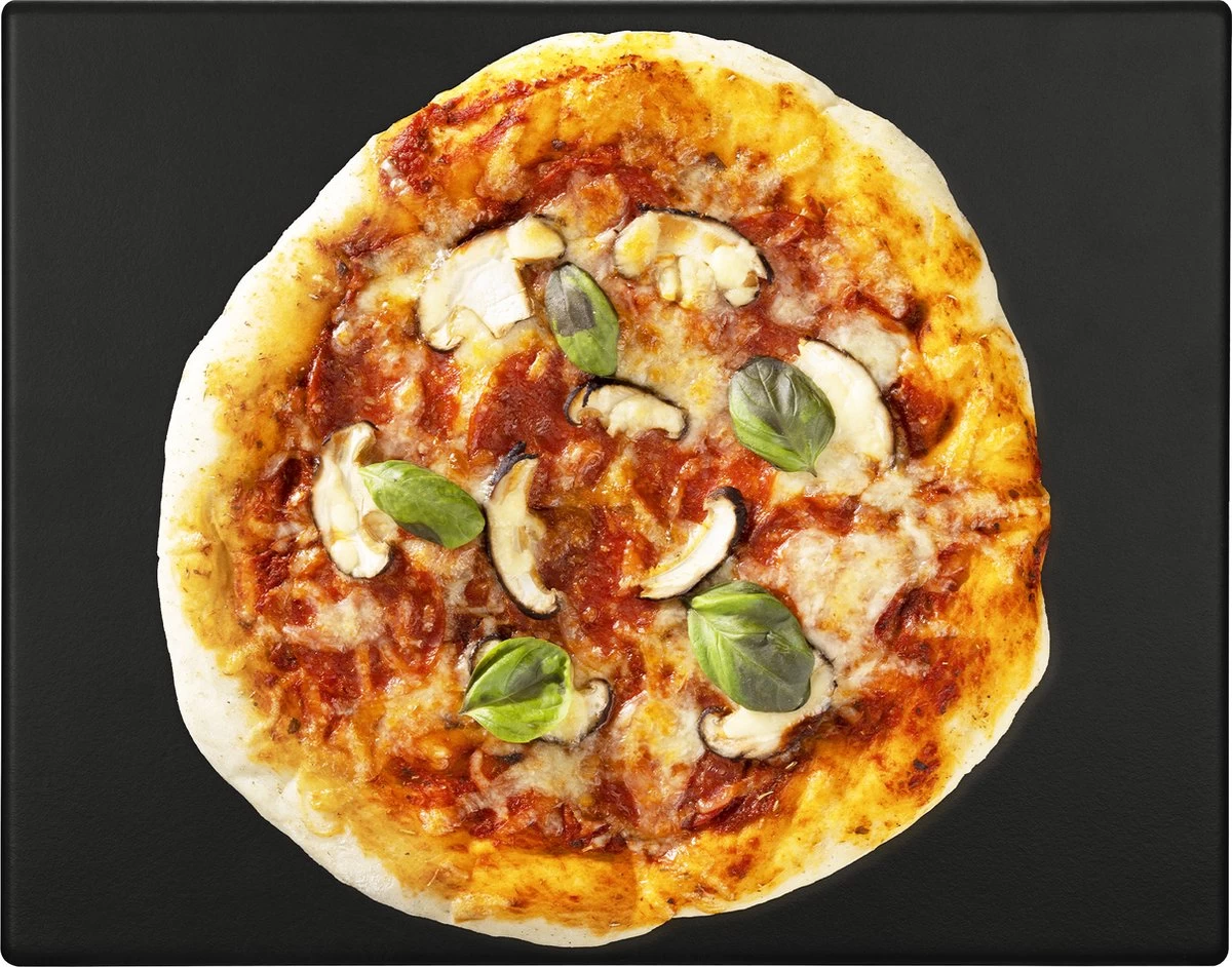 Navaris XL Pour Four Et Barbecue - Plaque à Pizza Rectangulaire 38 X 30 Cm - Pierre à Pain - Céramique émaillée - Zwart – Image 11