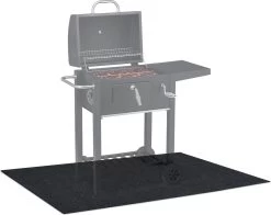 Tapis De Sol Pour Barbecue Relaxdays - Tapis De BBQ - 120 X 80 Cm - Tapis De Protection - Antidérapant - Anthracite