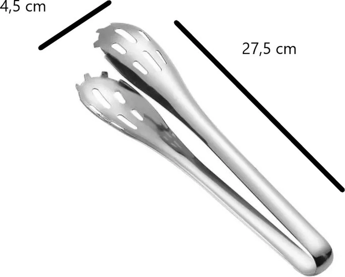Pince à Barbecue - Pince De Cuisine - Universelle - Inox - 27,5 Cm - Prise Parfaite – Image 3