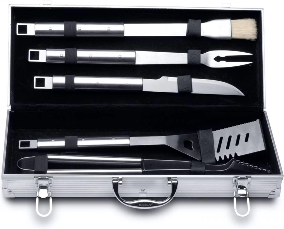 BergHOFF Ensemble De Barbecue Dans Un Coffret En Aluminium - Ensemble De 6 Pièces | Essentials