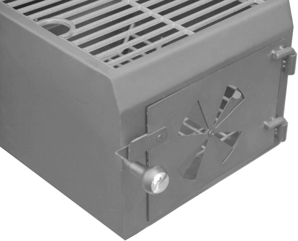 Barbecue Combiné El Fuego Arizona - Barbecue - Bbq - Zwart - Grille De Cuisson En Fonte Et Acier Chromé - 83 Kg - Dimensions Environ 203 X 127 X 60 Cm – Image 4