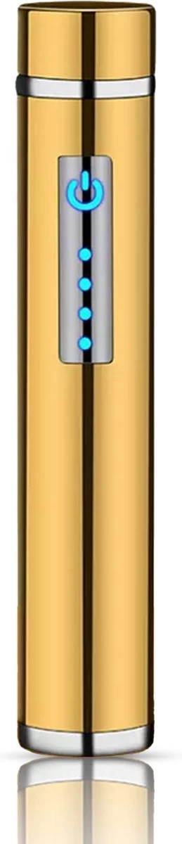 Briquet électronique - Plasma USB - Briquet Storm - Taille Compacte - Rechargeable - Couleur Or