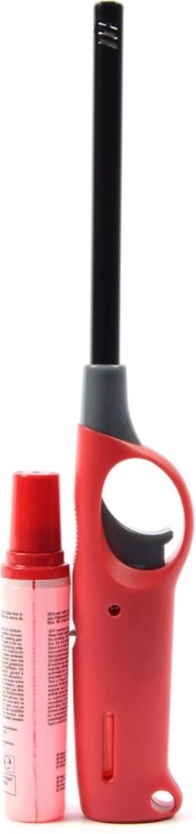 Briquet à Gaz Avec Recharge 2X Rouge Et Blauw - Briquet Rechargeable Rechargeable - Protection Enfant - Réglage De La Flamme - Indicateur De Carburant – Image 2