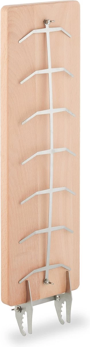 Relaxdays Planche à Fumer Barbecue Saumon - Avec Support - Planche à Saumon Finlandaise - Planche Barbecue - Bois De Hêtre