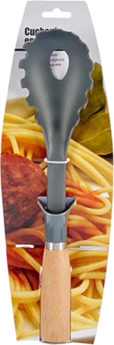 Arte Regal Cuillère à Spaghetti 7,5 X 5,5 X 32 Cm Bois Grijs/ Naturel – Image 2