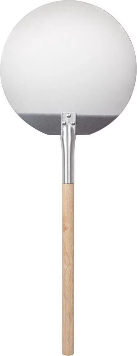 Pelle à Pizza Decopatent® - Pelle à Pizza Ronde Avec Manche Long En Bois (80cm) - Spatule à Pizza Bois / Acier Inoxydable Métal - ROND – Image 8