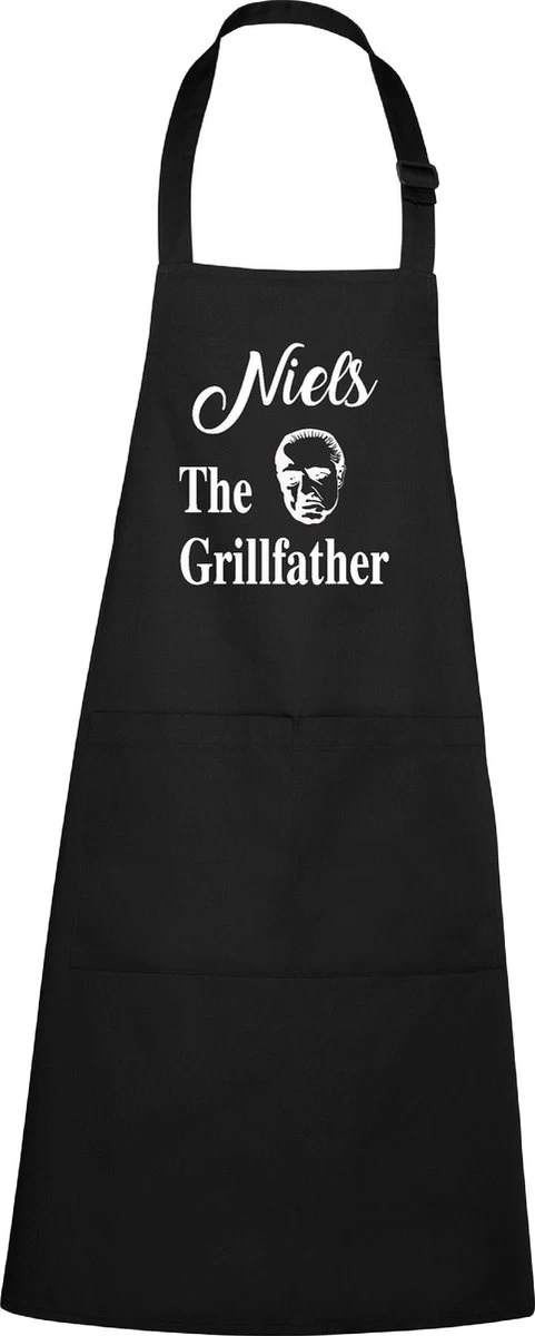 Mon Cadeau - Tablier De Cuisine De Luxe - The Grillfather Corleone - Avec Naam - Noir