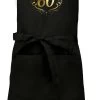 KARIBAN Cadeau Prénom - Hooray 60 - Tablier De Cuisine/barbecue Unisexe - Noir - Cadeau Anniversaire - Jour De Mariage - Anniversaire