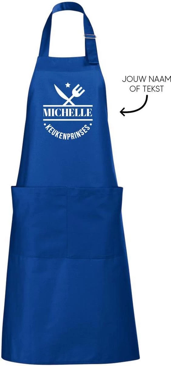 SOL'S Astuce Cadeau! Tablier De Cuisine Bleu / Tablier De Barbecue Avec Nom / Tablier De Cuisine Avec Votre Propre Texte