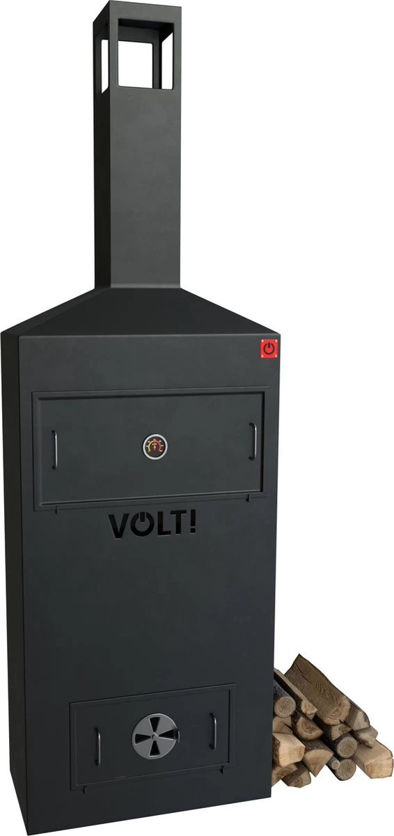 VOLT! Dutch Fire Oven BBQ Grill - Smoker Barbecue - Smoke Box Outdoor Kitchen - Barbecue à Charbon De Bois - Four Extérieur - Grille De BBQ - Zwart – Image 2