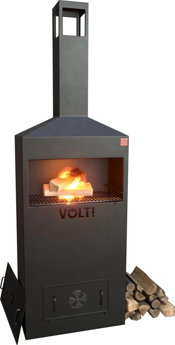 VOLT! Dutch Fire Oven BBQ Grill - Smoker Barbecue - Smoke Box Outdoor Kitchen - Barbecue à Charbon De Bois - Four Extérieur - Grille De BBQ - Zwart – Image 10