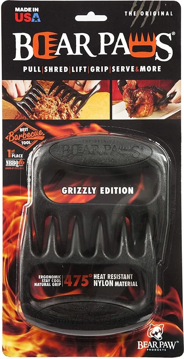 Bear Paws The Original - Zwart, Noir - Pinces à Viande - Pinces De Porc Effiloché – Image 2