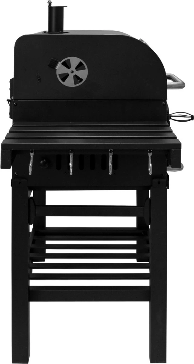BBQ Grill XL Smoker Jardin - Barbecue à Charbon De Bois De Bois - Y Compris Housse De Pluie - Brosse Métallique - Espace De Rangement Rabattable – Image 2