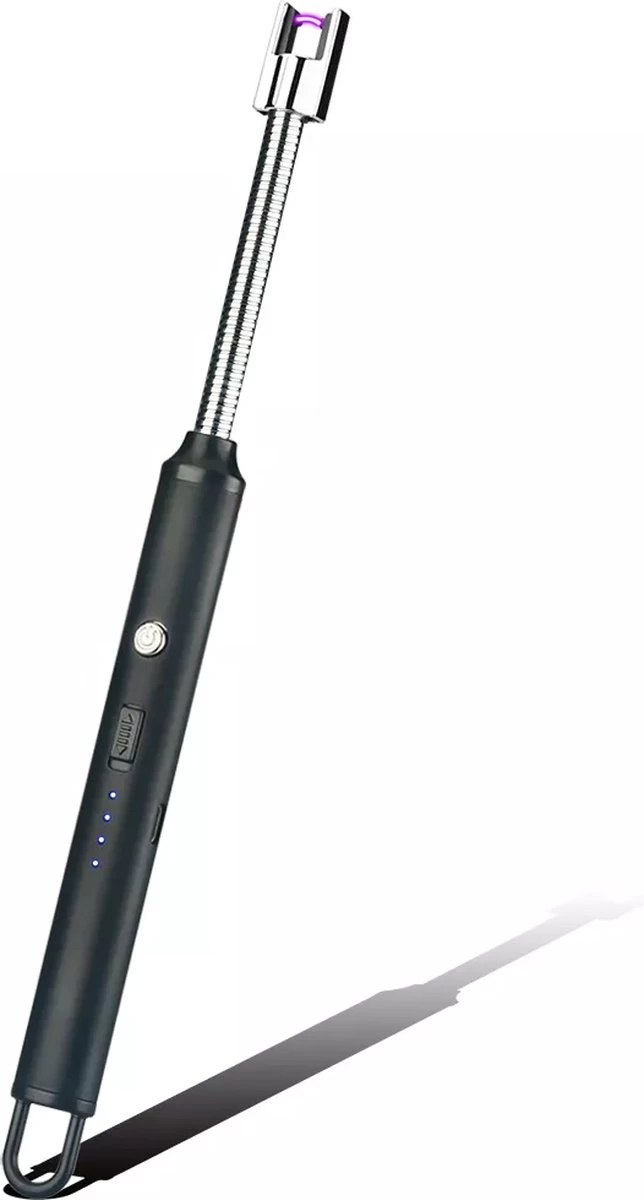 Papillon - Briquet électrique Long - Rechargeable Par USB - Briquet Flexible - Cuisinière à Gaz - Bougies - BBQ - Zwart