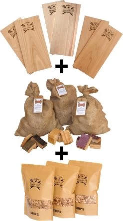 Assortiment Smokewood XXL | BBQ | Bois De Fumée | Paquet Cadeau