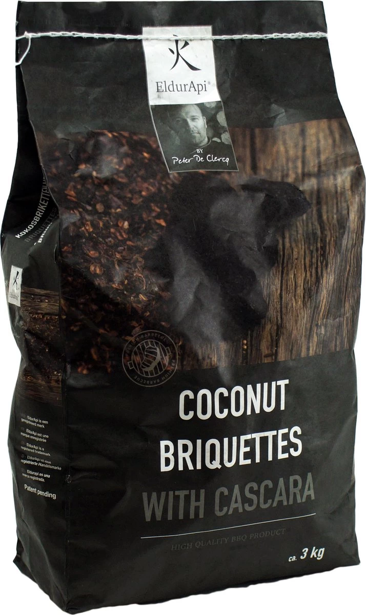 EldurApi | Briquettes De Noix De Coco Cascara | Briquettes De Noix De Coco Avec Cascara | Charbon De Bois