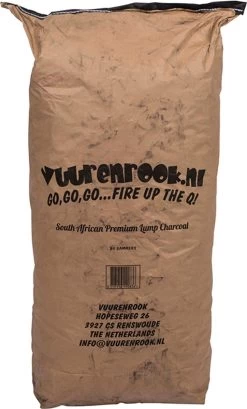 Vuur&Rook South African Premium Lump Charcoal 100% Black Wattle Par Dammers 10 Kg