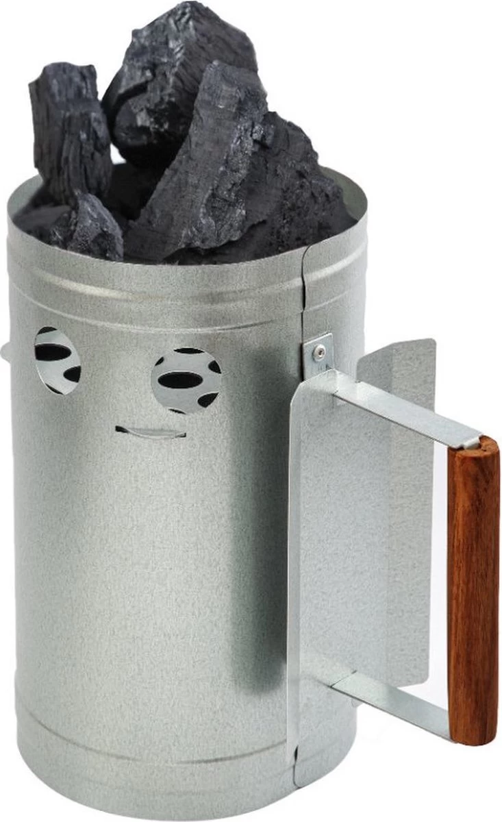 Briquettes Pour BBQ /allume-charbon Avec Manche En Bois 27 Cm - Avec Souffleur/ventilateur/ventilateur Pour BBQ Noir 30 Cm – Image 2