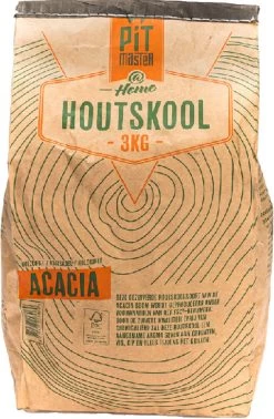 Pitmaster - Charbon De Bois D'acacia - 3KG - Qualité Restaurant - Longue Durée De Combustion - Briquettes