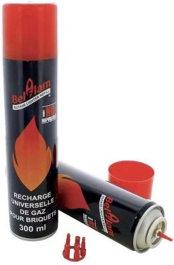 Gaz à Briquet - Rechargeable - 300 Ml - Gaz Butane - A Recharger - Bouteille De Gaz