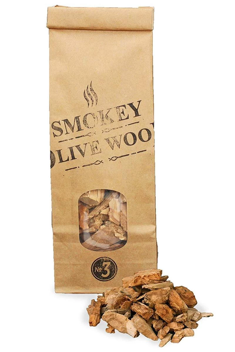 Smokey Olive Wood - 3X 500ml CHIPS À FUMER + 300ml Herbes De Feu, Bois D'Olivier- Bois De Citronnier - Chêne Vert, Farine Fumée Gros Copeaux ø 2CM - 3 CM – Image 9
