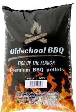 OldschoolBBQ Premium Barbecue à Pellets Hêtre - Hêtre 9 Kg Pour BBQ à Pellets, Grill Et Four à Pizza