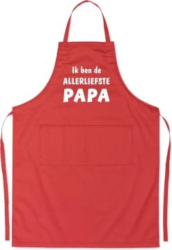 Mijngadeautje - Tablier De Cuisine De Luxe - Dearest Papa - Rouge