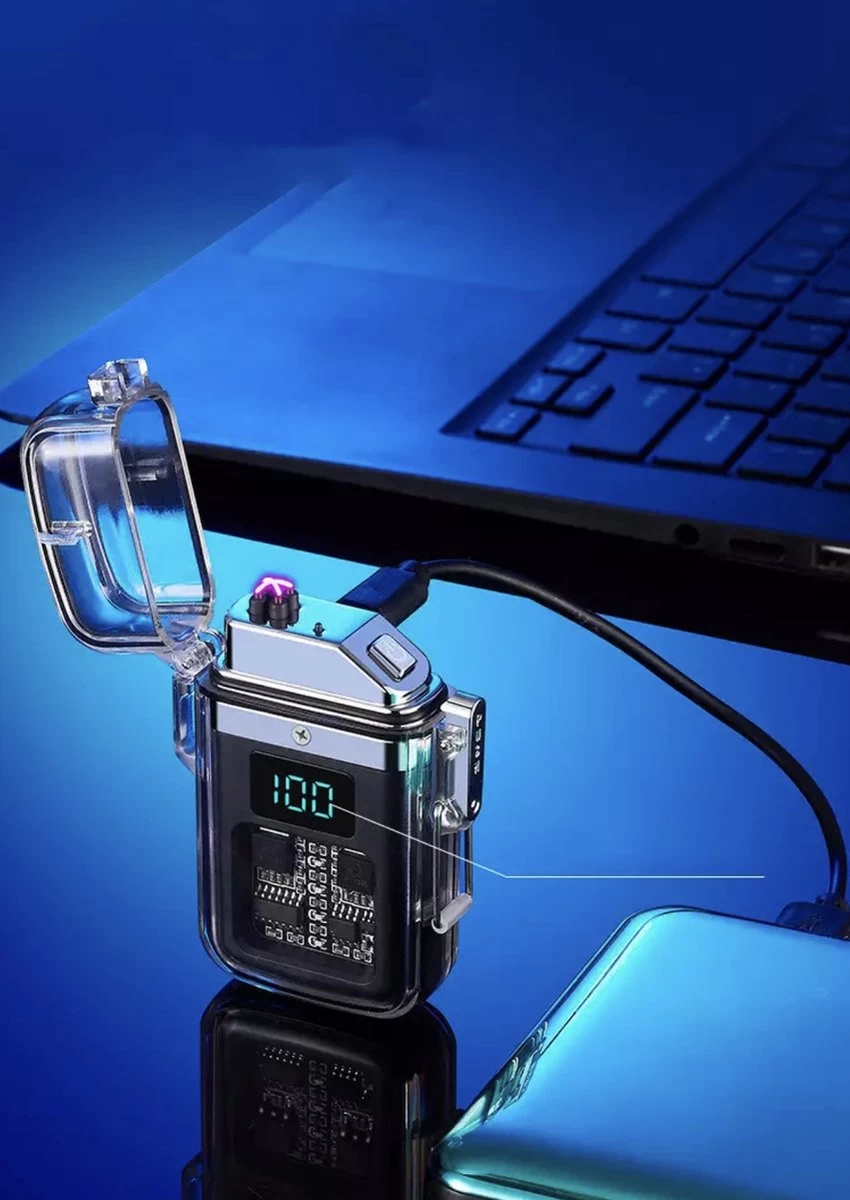 Briquet électrique à Plasma | Rechargeable Par USB | Résistant Au Vent Et Aux Tempêtes | Pour Les Feux D'artifice - Amateurs De Pyrotechnie | Noir – Image 2